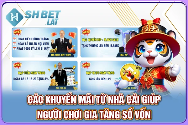 Các khuyến mãi từ nhà cái giúp người chơi gia tăng số vốn